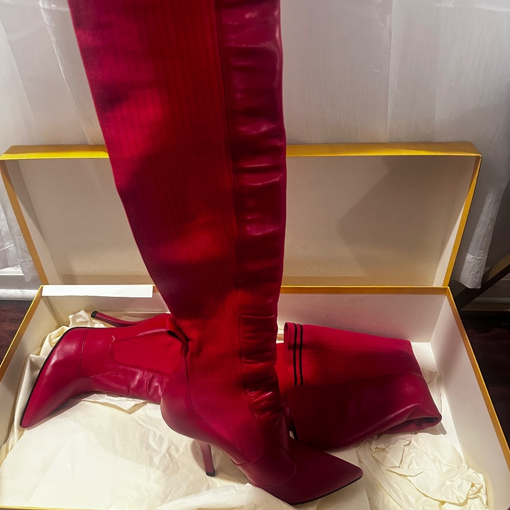 Beautiful red Fendi boots